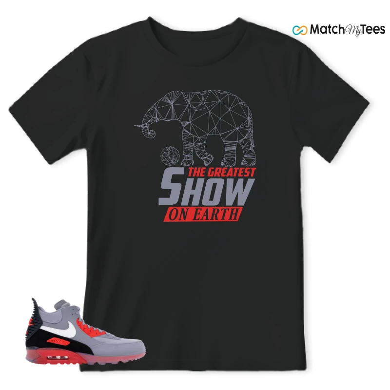 NIKE AIR MAX 90 SNEAKERBOOT ICE WOLF GREY INFRARED SNEAKER Matching Tees t-shirt
