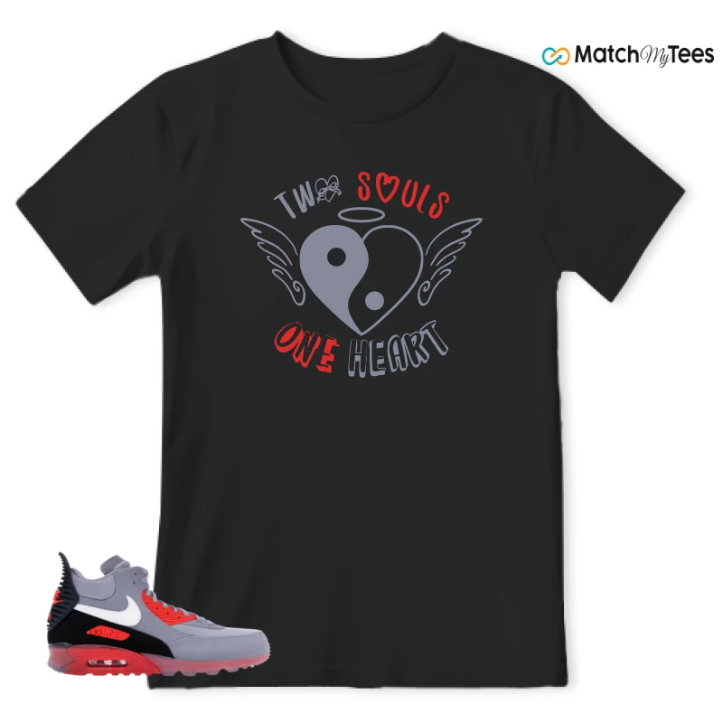 NIKE AIR MAX 90 SNEAKERBOOT ICE WOLF GREY INFRARED SNEAKER Matching Tees t-shirt