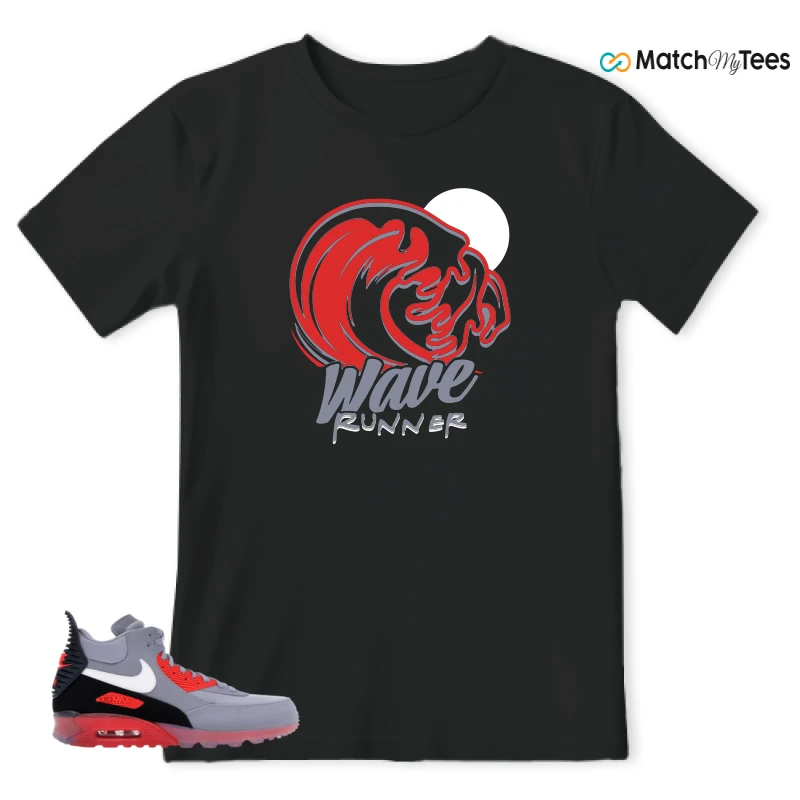 NIKE AIR MAX 90 SNEAKERBOOT ICE WOLF GREY INFRARED SNEAKER Matching Tees t-shirt