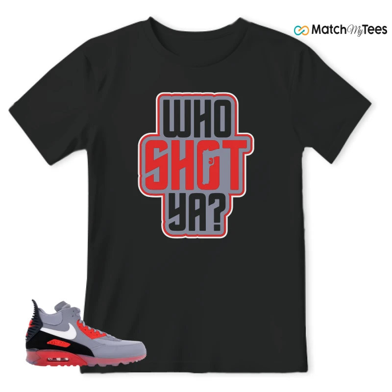 NIKE AIR MAX 90 SNEAKERBOOT ICE WOLF GREY INFRARED SNEAKER Matching Tees t-shirt