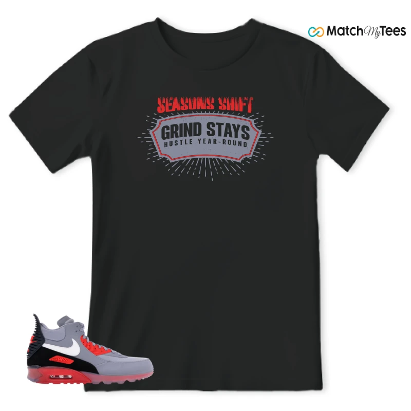 NIKE AIR MAX 90 SNEAKERBOOT ICE WOLF GREY INFRARED SNEAKER Matching Tees t-shirt