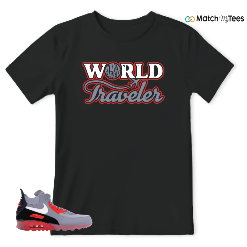 NIKE AIR MAX 90 SNEAKERBOOT ICE WOLF GREY INFRARED SNEAKER Matching Tees t-shirt