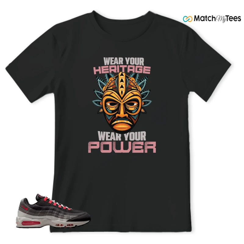 NIKE AIR MAX 95 BIG BUBBLE - REVERSE SOLAR RED SNEAKER Matching Tees t-shirt