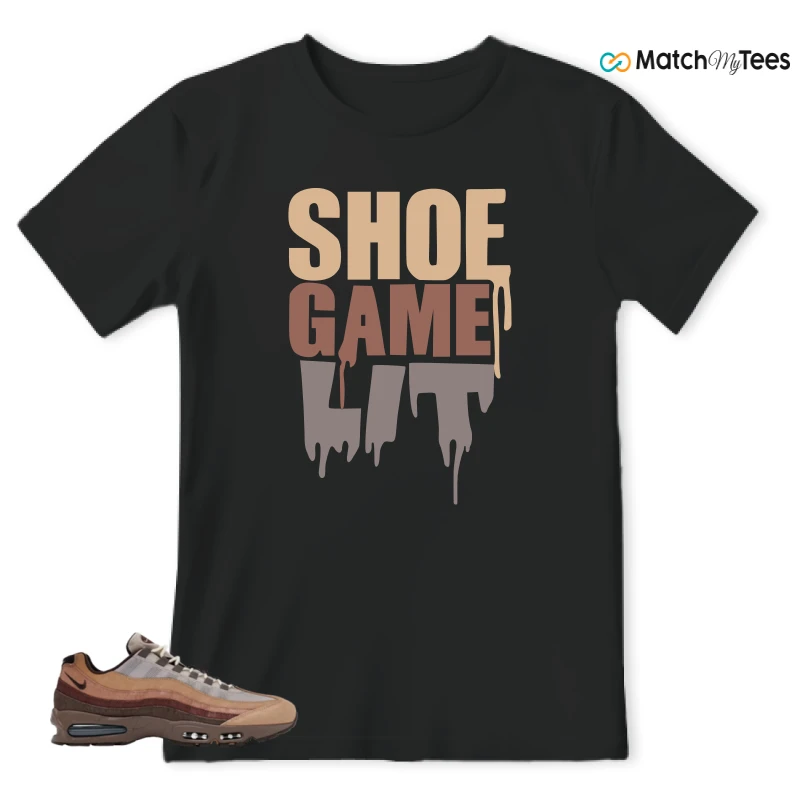 NIKE AIR MAX 95 OREGON DUCKS LUMBER YARD SNEAKER/DESERT SAND/BAROQUE BROWN/MINK BROWN/HEMP/DESERT DUST matching T-shirt