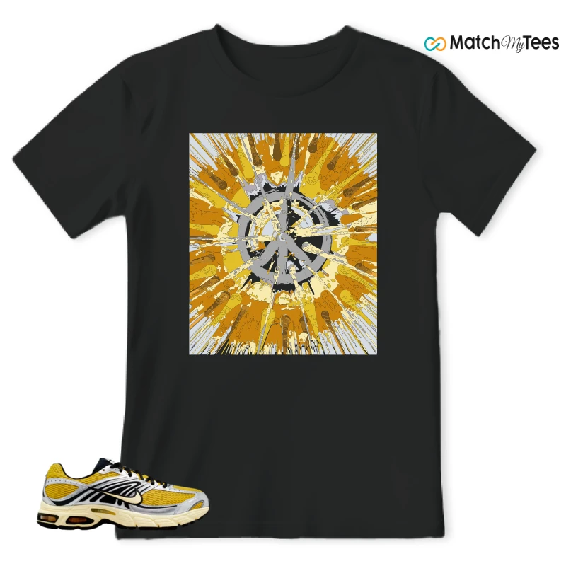NIKE AIR MAX MOTO 2K SAFFRON QUARTZ METALLIC SILVER BLACK ALABASTER SNEAKER/SAFFRON QUARTZ/ALABASTER/METALLIC SILVER matching T-shirt
