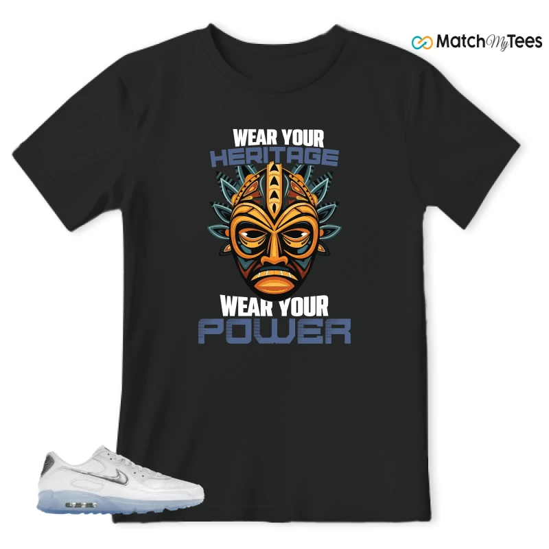 NIKE AIR MAX TERRASCAPE 90 WHITE BLUE TINT PURE PLATINUM SNEAKER Matching Tees t-shirt