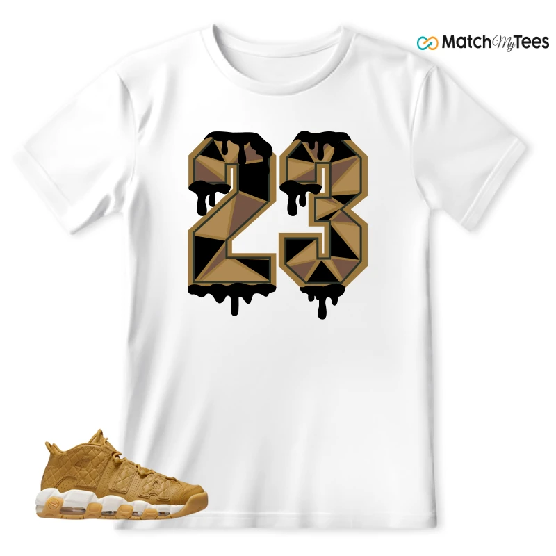 NIKE AIR MORE UPTEMPO QUILTED WHEAT GUM LIGHT BROWN (WOMEN'S) SNEAKER Matching Tees t-shirt