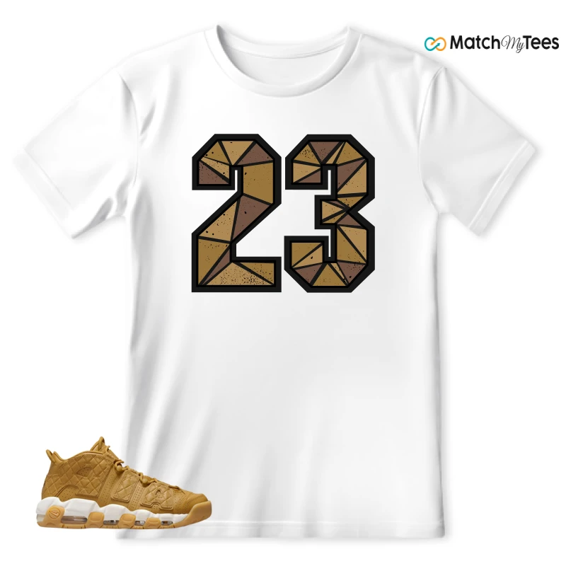 NIKE AIR MORE UPTEMPO QUILTED WHEAT GUM LIGHT BROWN (WOMEN'S) SNEAKER Matching Tees t-shirt
