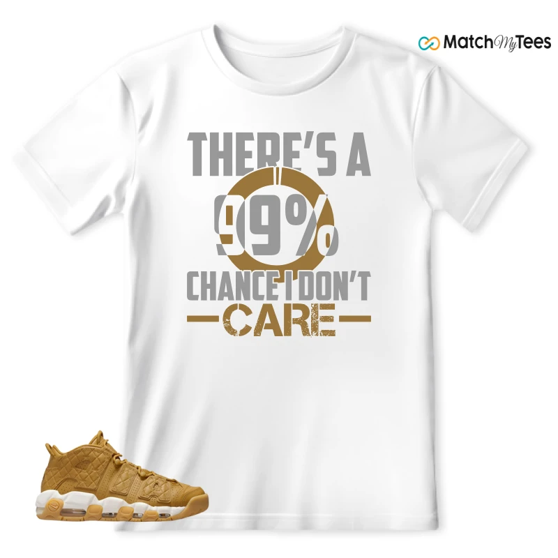 NIKE AIR MORE UPTEMPO QUILTED WHEAT GUM LIGHT BROWN (WOMEN'S) SNEAKER Matching Tees t-shirt