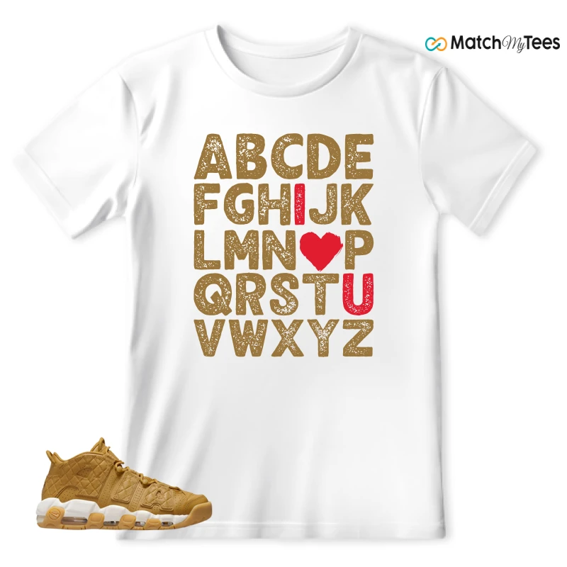ABC LOVE White matching T-shirt T-shirt