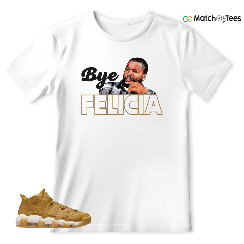 NIKE AIR MORE UPTEMPO QUILTED WHEAT GUM LIGHT BROWN (WOMEN'S) SNEAKER Matching Tees t-shirt