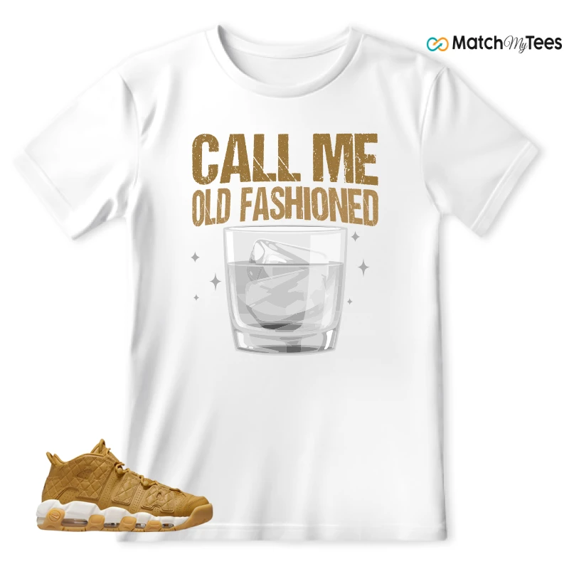 NIKE AIR MORE UPTEMPO QUILTED WHEAT GUM LIGHT BROWN (WOMEN'S) SNEAKER Matching Tees t-shirt