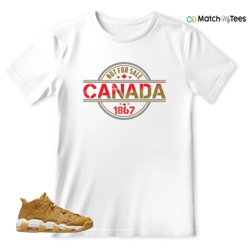 NIKE AIR MORE UPTEMPO QUILTED WHEAT GUM LIGHT BROWN (WOMEN'S) SNEAKER Matching Tees t-shirt