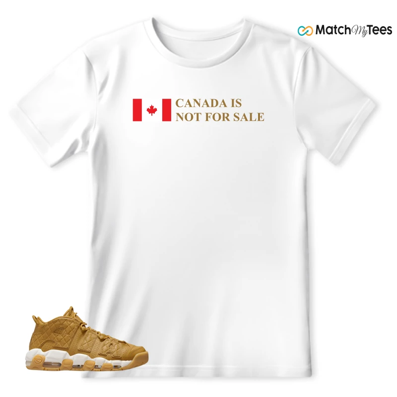 NIKE AIR MORE UPTEMPO QUILTED WHEAT GUM LIGHT BROWN (WOMEN'S) SNEAKER Matching Tees t-shirt