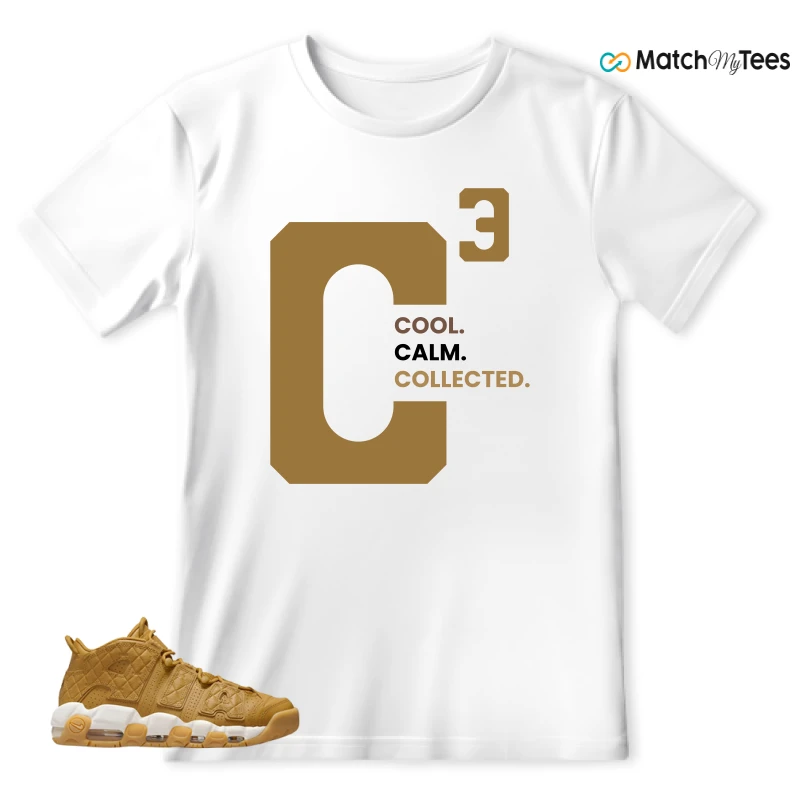 NIKE AIR MORE UPTEMPO QUILTED WHEAT GUM LIGHT BROWN (WOMEN'S) SNEAKER Matching Tees t-shirt