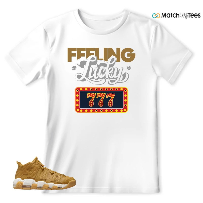 NIKE AIR MORE UPTEMPO QUILTED WHEAT GUM LIGHT BROWN (WOMEN'S) SNEAKER Matching Tees t-shirt