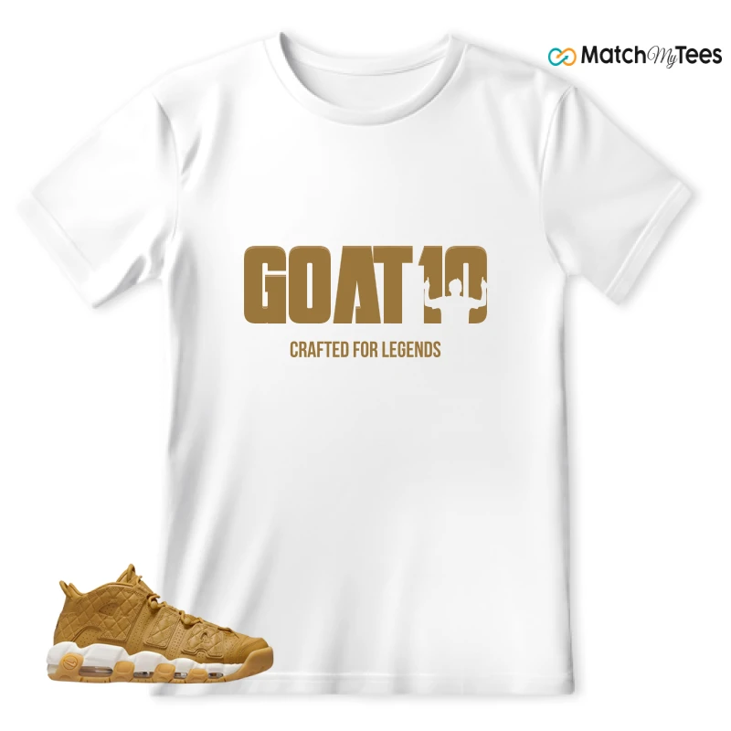 NIKE AIR MORE UPTEMPO QUILTED WHEAT GUM LIGHT BROWN (WOMEN'S) SNEAKER Matching Tees t-shirt