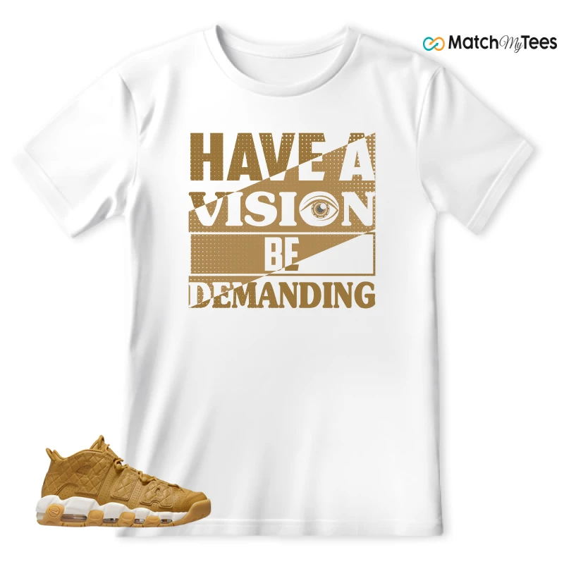 NIKE AIR MORE UPTEMPO QUILTED WHEAT GUM LIGHT BROWN (WOMEN'S) SNEAKER Matching Tees t-shirt