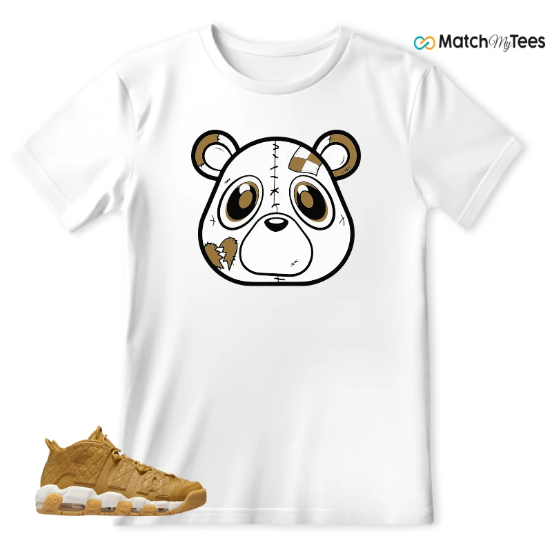 NIKE AIR MORE UPTEMPO QUILTED WHEAT GUM LIGHT BROWN (WOMEN'S) SNEAKER Matching Tees t-shirt