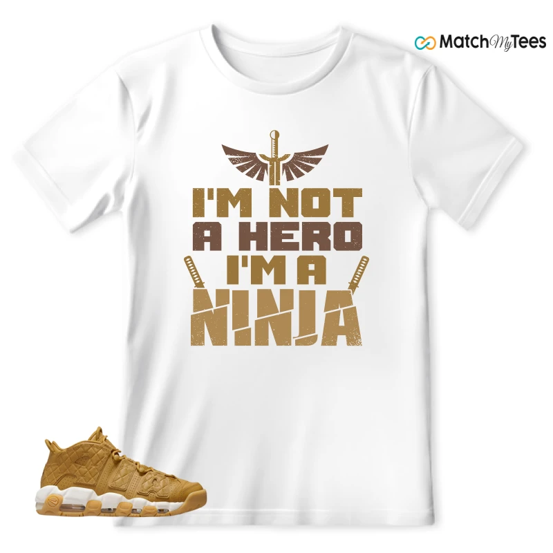 NIKE AIR MORE UPTEMPO QUILTED WHEAT GUM LIGHT BROWN (WOMEN'S) SNEAKER Matching Tees t-shirt