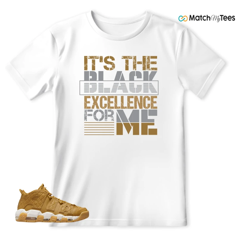 NIKE AIR MORE UPTEMPO QUILTED WHEAT GUM LIGHT BROWN (WOMEN'S) SNEAKER Matching Tees t-shirt