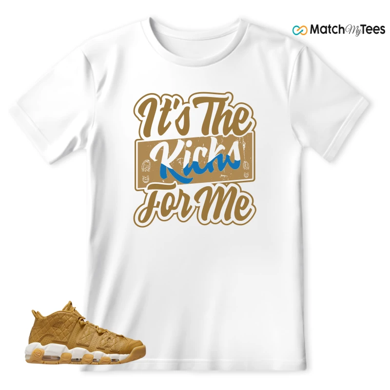 NIKE AIR MORE UPTEMPO QUILTED WHEAT GUM LIGHT BROWN (WOMEN'S) SNEAKER Matching Tees t-shirt