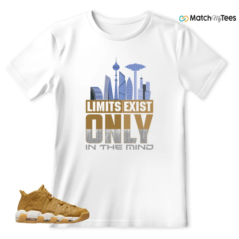NIKE AIR MORE UPTEMPO QUILTED WHEAT GUM LIGHT BROWN (WOMEN'S) SNEAKER Matching Tees t-shirt