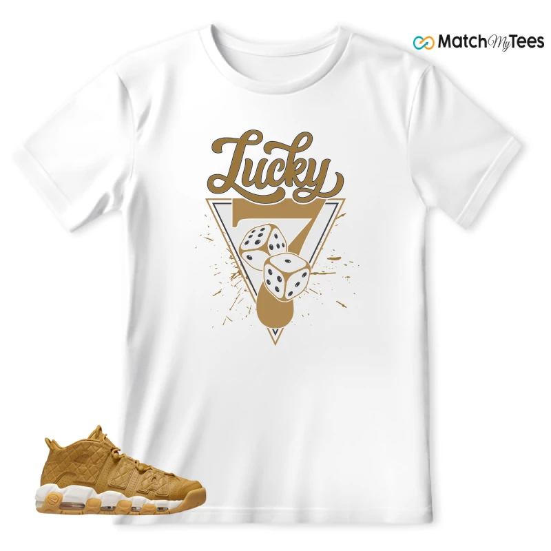 NIKE AIR MORE UPTEMPO QUILTED WHEAT GUM LIGHT BROWN (WOMEN'S) SNEAKER Matching Tees t-shirt