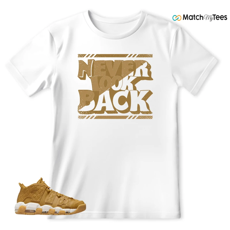 NIKE AIR MORE UPTEMPO QUILTED WHEAT GUM LIGHT BROWN (WOMEN'S) SNEAKER Matching Tees t-shirt