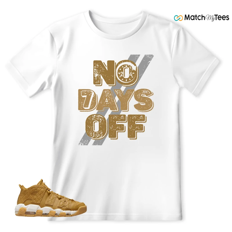 NIKE AIR MORE UPTEMPO QUILTED WHEAT GUM LIGHT BROWN (WOMEN'S) SNEAKER Matching Tees t-shirt