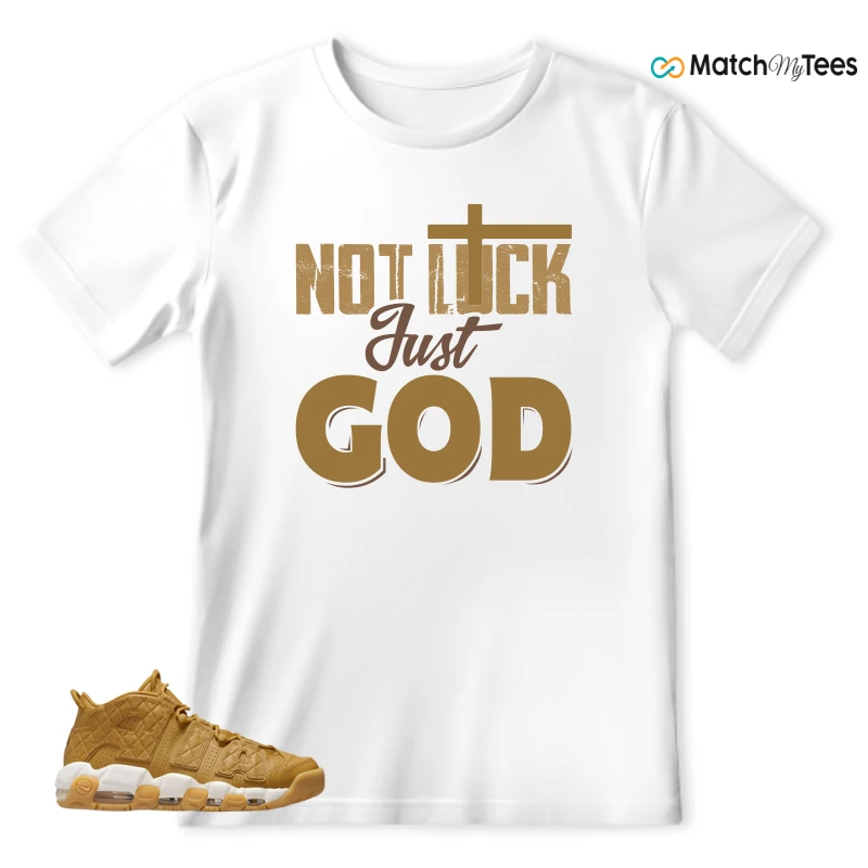 NIKE AIR MORE UPTEMPO QUILTED WHEAT GUM LIGHT BROWN (WOMEN'S) SNEAKER Matching Tees t-shirt