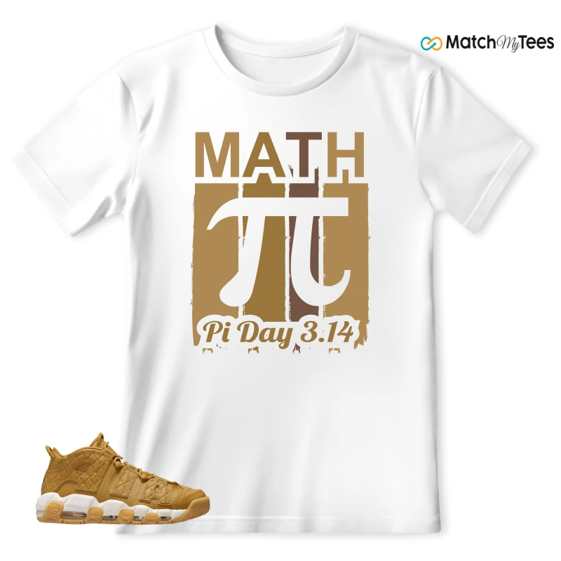NIKE AIR MORE UPTEMPO QUILTED WHEAT GUM LIGHT BROWN (WOMEN'S) SNEAKER Matching Tees t-shirt