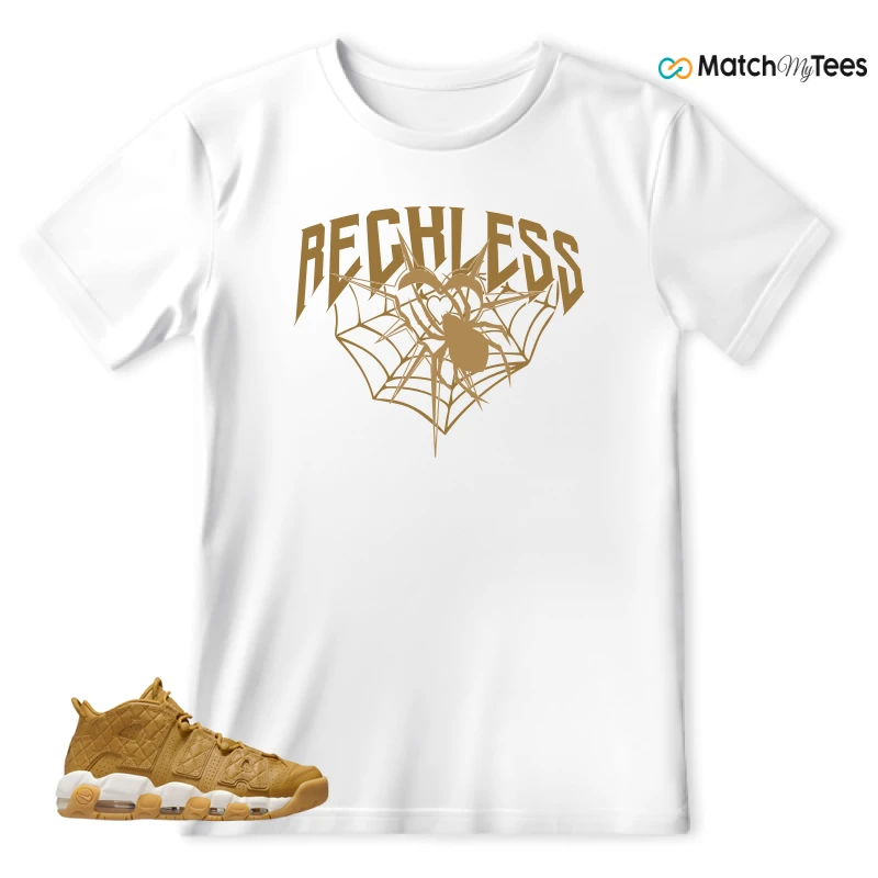NIKE AIR MORE UPTEMPO QUILTED WHEAT GUM LIGHT BROWN (WOMEN'S) SNEAKER Matching Tees t-shirt