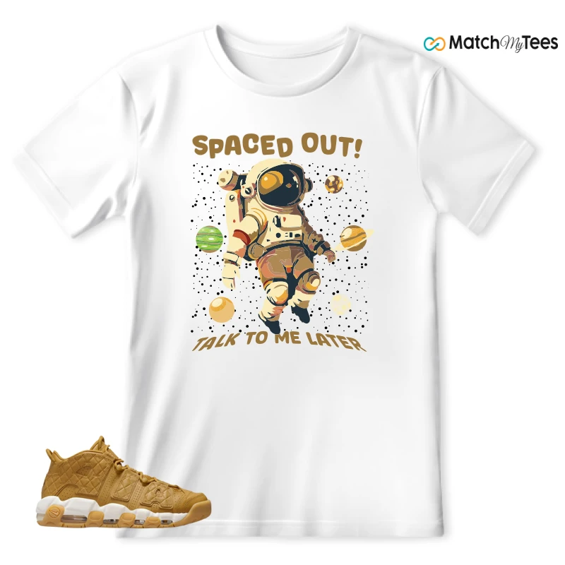 NIKE AIR MORE UPTEMPO QUILTED WHEAT GUM LIGHT BROWN (WOMEN'S) SNEAKER Matching Tees t-shirt