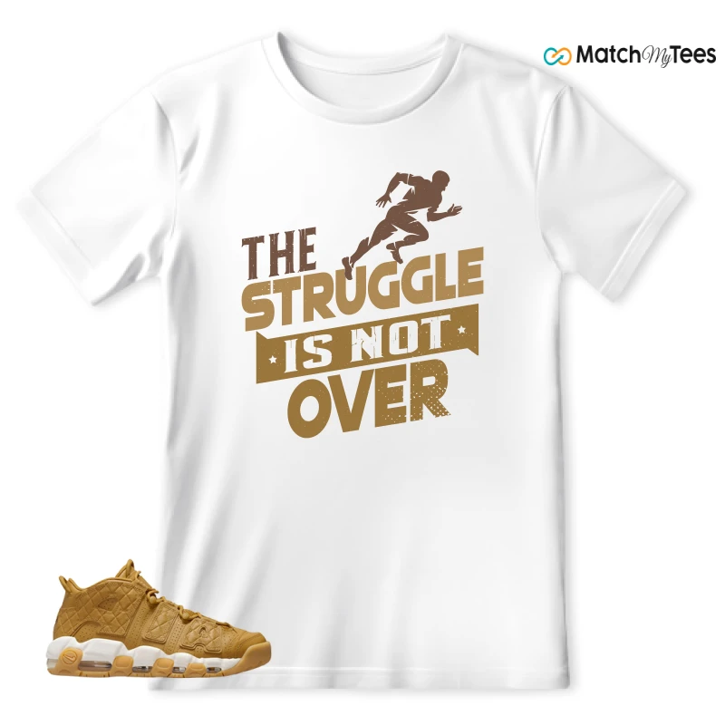 NIKE AIR MORE UPTEMPO QUILTED WHEAT GUM LIGHT BROWN (WOMEN'S) SNEAKER Matching Tees t-shirt