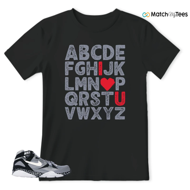 ABC LOVE Black matching T-shirt T-shirt