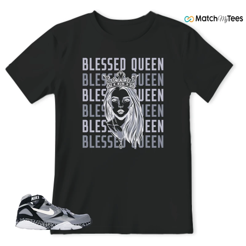 Blessed Queen Black matching T-shirt T-shirt