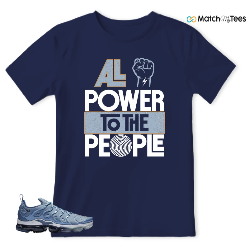 NIKE AIR VAPORMAX PLUS WORK BLUE SNEAKER Matching Tees t-shirt