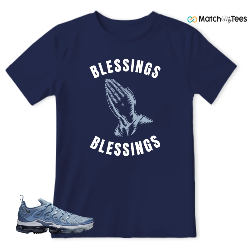 NIKE AIR VAPORMAX PLUS WORK BLUE SNEAKER Matching Tees t-shirt