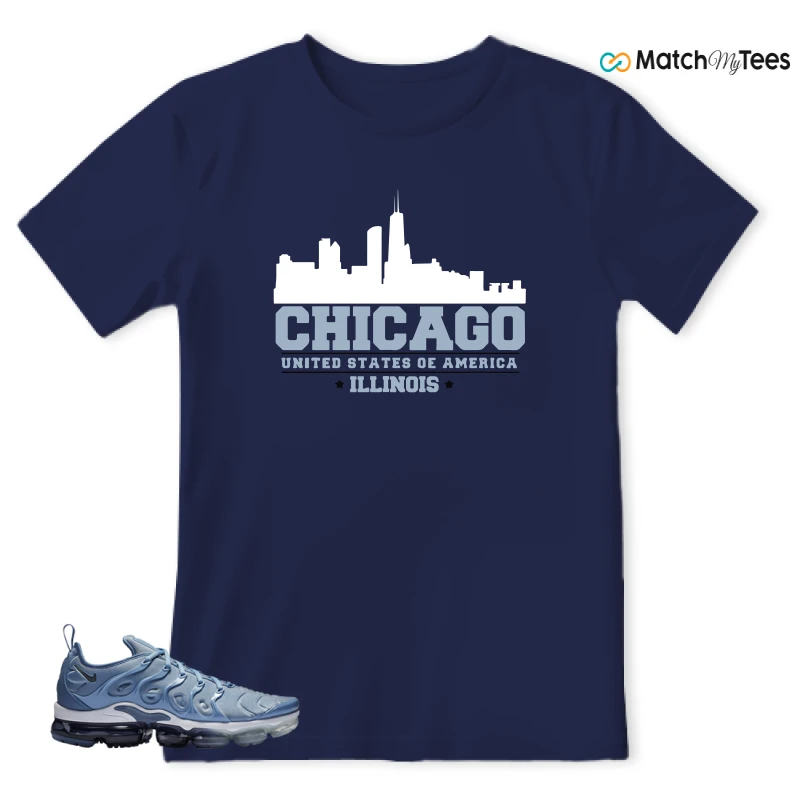 NIKE AIR VAPORMAX PLUS WORK BLUE SNEAKER Matching Tees t-shirt