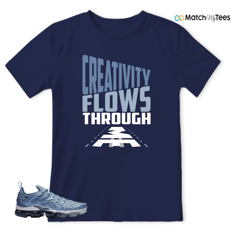 Creativity Flows Through Me Navy matching T-shirt T-shirt