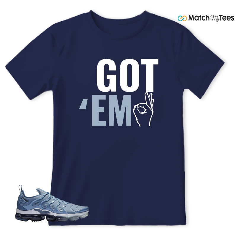 NIKE AIR VAPORMAX PLUS WORK BLUE SNEAKER Matching Tees t-shirt