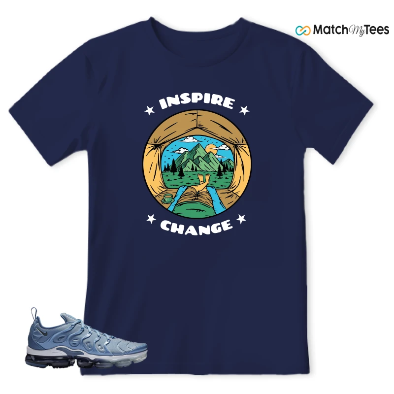 NIKE AIR VAPORMAX PLUS WORK BLUE SNEAKER Matching Tees t-shirt