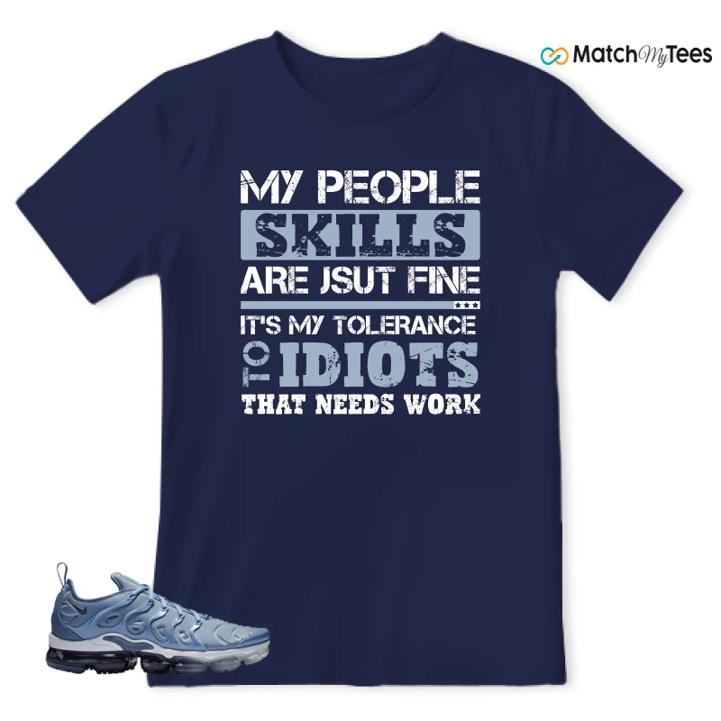 NIKE AIR VAPORMAX PLUS WORK BLUE SNEAKER Matching Tees t-shirt
