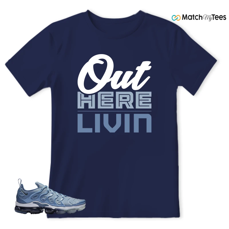 NIKE AIR VAPORMAX PLUS WORK BLUE SNEAKER Matching Tees t-shirt