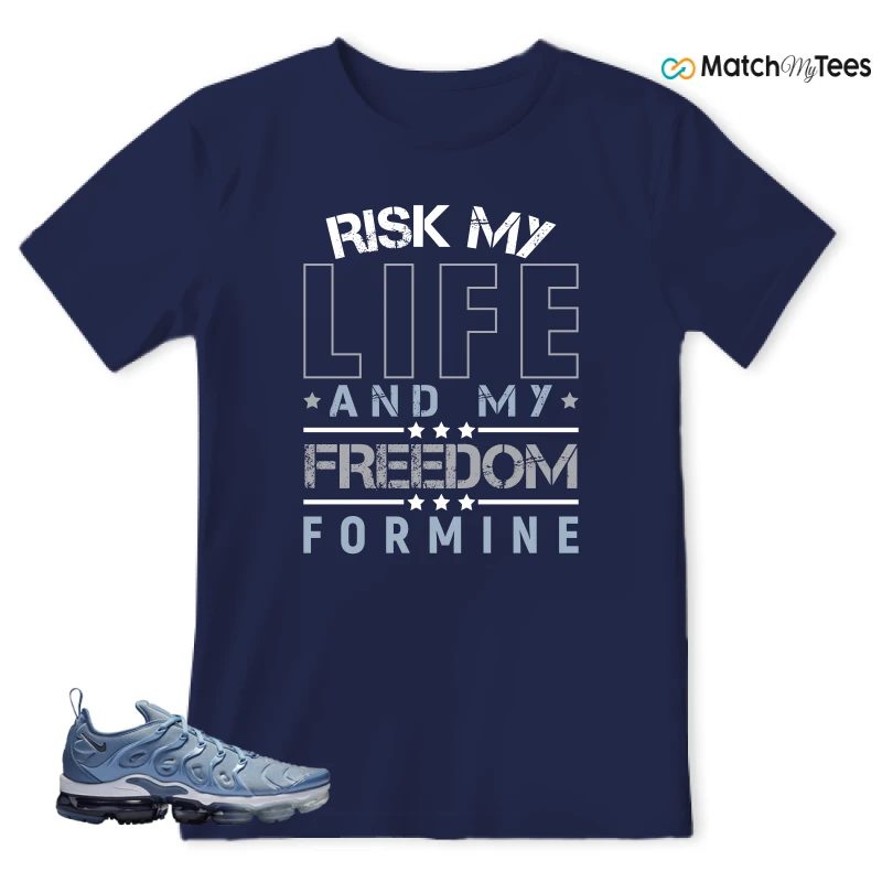 NIKE AIR VAPORMAX PLUS WORK BLUE SNEAKER Matching Tees t-shirt