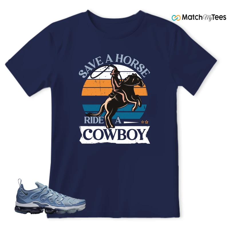 NIKE AIR VAPORMAX PLUS WORK BLUE SNEAKER Matching Tees t-shirt