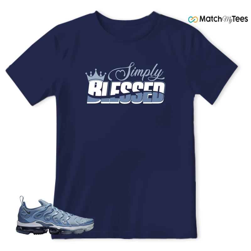 NIKE AIR VAPORMAX PLUS WORK BLUE SNEAKER Matching Tees t-shirt