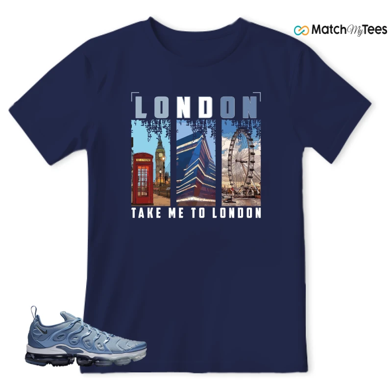 NIKE AIR VAPORMAX PLUS WORK BLUE SNEAKER Matching Tees t-shirt