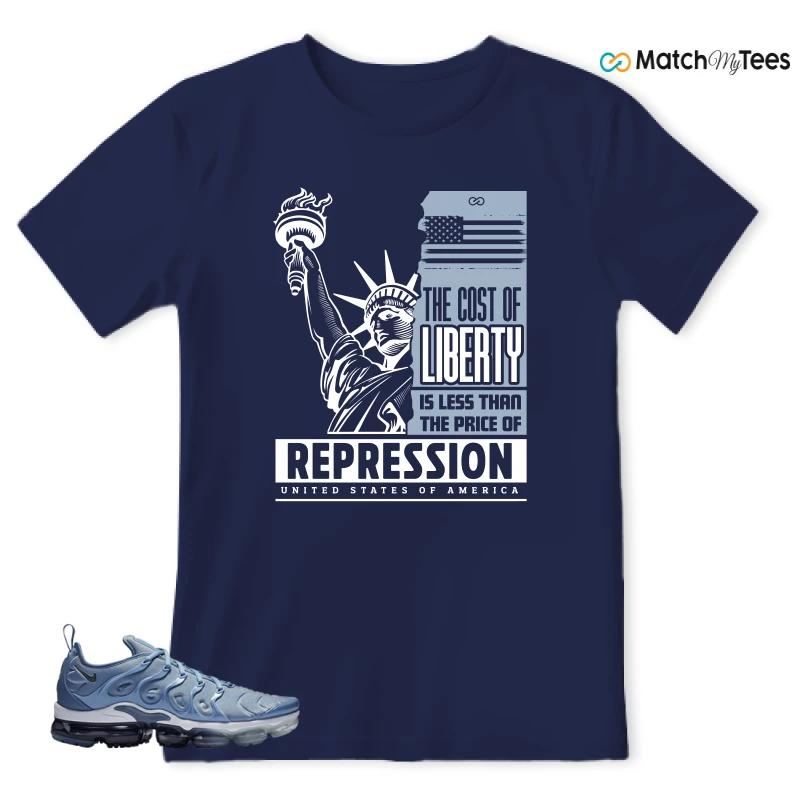 NIKE AIR VAPORMAX PLUS WORK BLUE SNEAKER Matching Tees t-shirt
